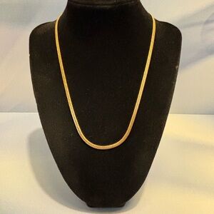 American Showcase Gold Tone Unique Herringbone Necklace 18”